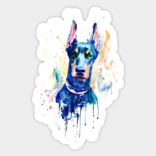 Doberman Dog Head Sticker